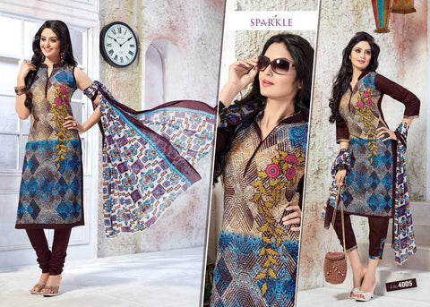 Patidar Mills Present Spark Cotton Fabric Daily Wear Salwar Suits