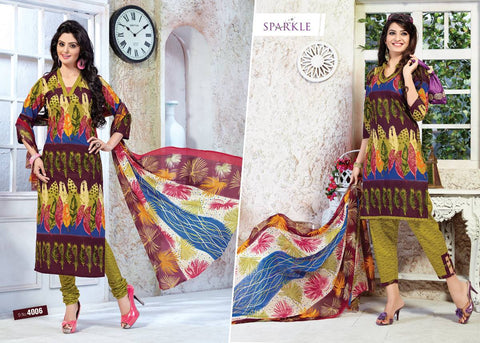 Patidar Mills Present Spark Cotton Fabric Daily Wear Salwar Suits