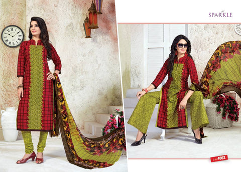 Patidar Mills Present Spark Cotton Fabric Daily Wear Salwar Suits