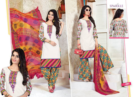 Patidar Mills Present Spark Cotton Fabric Daily Wear Salwar Suits