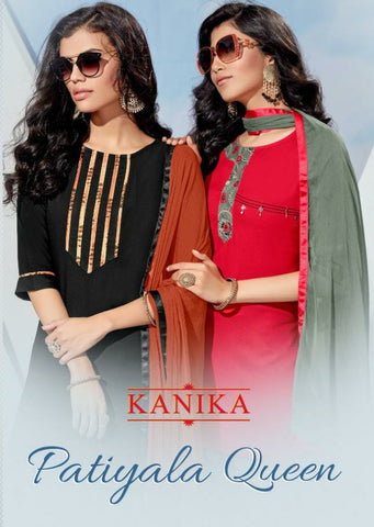 Kanika Presents Patiyala Queen Rayon Fancy Designer Kurtis Collection