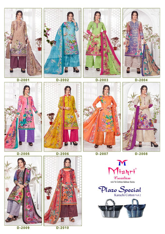 Mishri Plazo Special Vol 2 Pure Cotton Casual Collection Suits
