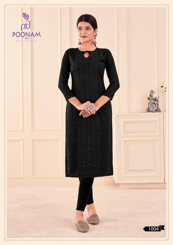 Poonam Designer Presents Mannat Georgette Fancy Designer Kurtis Collection