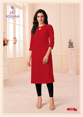 Poonam Designer Presents Mannat Georgette Fancy Designer Kurtis Collection
