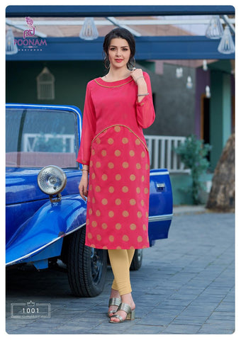 Poonam Designer Presents Chskari Georgette Fancy Designer Kurtis Collection