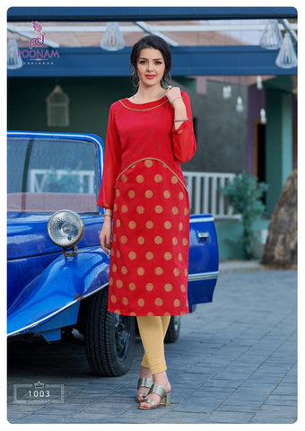 Poonam Designer Presents Chskari Georgette Fancy Designer Kurtis Collection