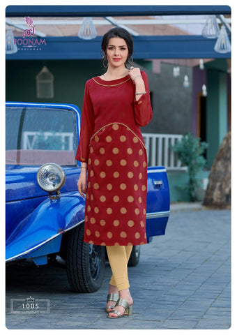 Poonam Designer Presents Chskari Georgette Fancy Designer Kurtis Collection
