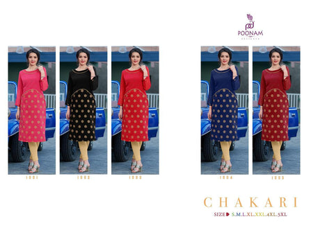 Poonam Designer Presents Chskari Georgette Fancy Designer Kurtis Collection