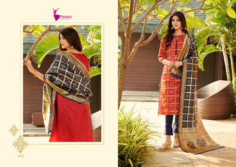Prince Textile Presents Bandhani Pakistani Designer Salwar Kutis