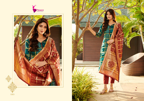Prince Textile Presents Bandhani Pakistani Designer Salwar Kutis