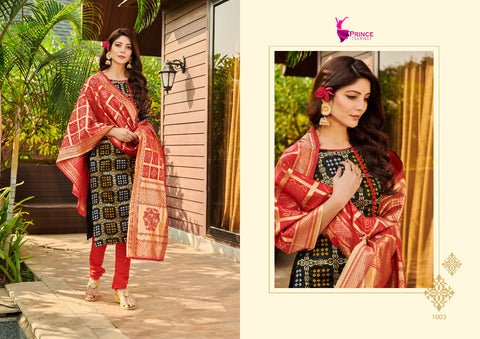Prince Textile Presents Bandhani Pakistani Designer Salwar Kutis