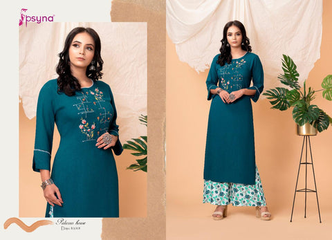 Psyna Launched Palazzo House Vol 10 Rayon Designer Kurtis Collection