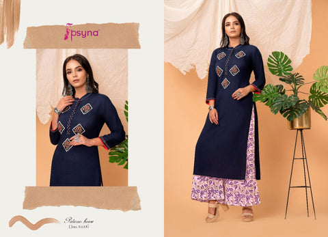 Psyna Launched Palazzo House Vol 10 Rayon Designer Kurtis Collection