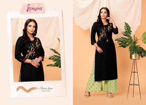 Psyna Launched Palazzo House Vol 10 Rayon Designer Kurtis Collection