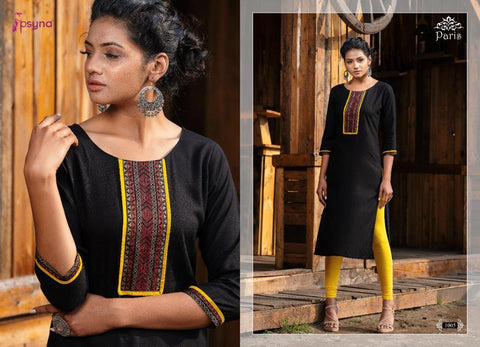Psyna Presents Paris Rayon Fancy Designer Kurtis Collection