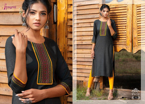 Psyna Presents Paris Rayon Fancy Designer Kurtis Collection