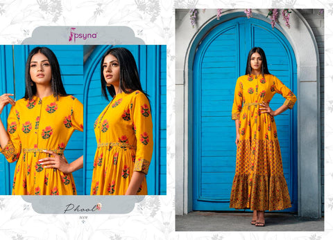 Psyna Presents Phool Vol 3 Cambric Cotton Printed Casual Wear Kurtis Collection