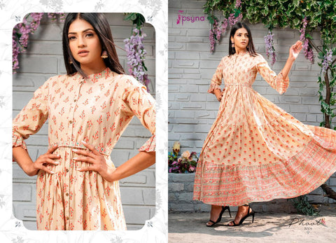 Psyna Presents Phool Vol 3 Cambric Cotton Printed Casual Wear Kurtis Collection