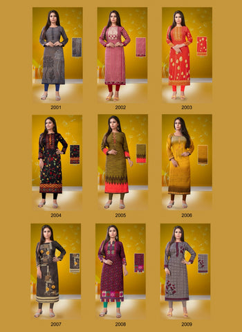 Purvi Designer Presents Pashmina Vol 2 Pure Pashmina Printed Fancy Designer Long Kurtis