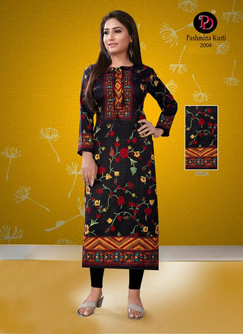 Purvi Designer Presents Pashmina Vol 2 Pure Pashmina Printed Fancy Designer Long Kurtis