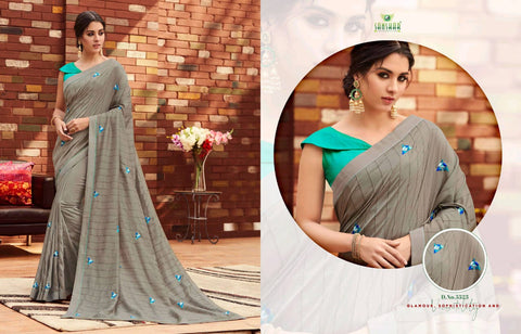 Sanskar Launched Party Wear Fancy Printed Designer Sarees