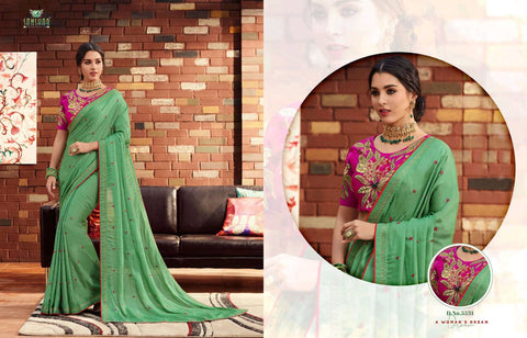 Sanskar Launched Party Wear Fancy Printed Designer Sarees