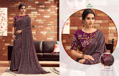 Sanskar Launched Party Wear Fancy Printed Designer Sarees