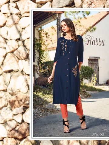 R Studio Launched Marigold Vol 1 Rayon Slub Fancy Designer Kurtis Collection