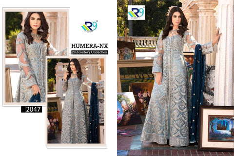 R9 Studio Launched Humera Nx Heavy Embroidery Fox Georgette Pakistani Salwar Kameez