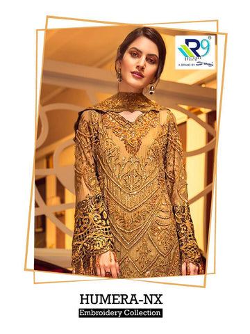 R9 Studio Launched Humera Nx Heavy Embroidery Fox Georgette Pakistani Salwar Kameez
