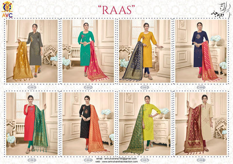 AVC PRESENTS RAAS HEAVY COTTIN SLUB FABRIC SALWAR SUIT