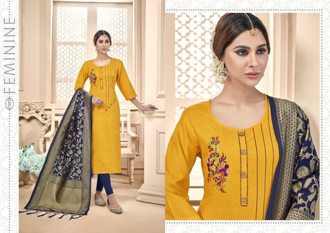 AVC PRESENTS RAAS HEAVY COTTIN SLUB FABRIC SALWAR SUIT