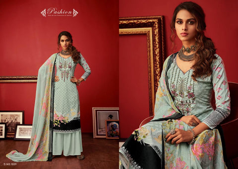 Radhika Fashion Meraki Cotton Fabric With Embroidery Salwar Kameez