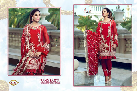 Shree Fabs Rang Rasiya Embroidered Collection Georgette Work Pakistani Suits