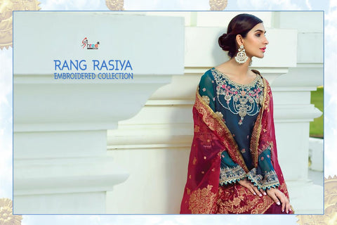 Shree Fabs Rang Rasiya Embroidered Collection Georgette Work Pakistani Suits