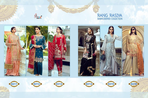 Shree Fabs Rang Rasiya Embroidered Collection Georgette Work Pakistani Suits