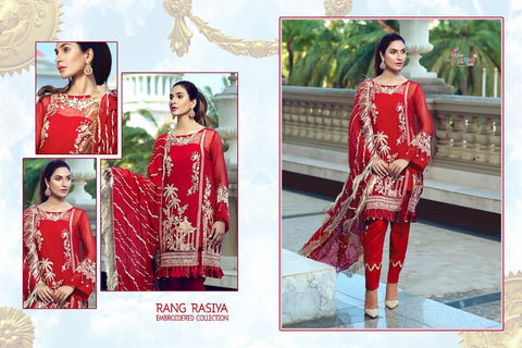 Shree Fabs Rang Rasiya Embroidered Collection Georgette Work Pakistani Suits