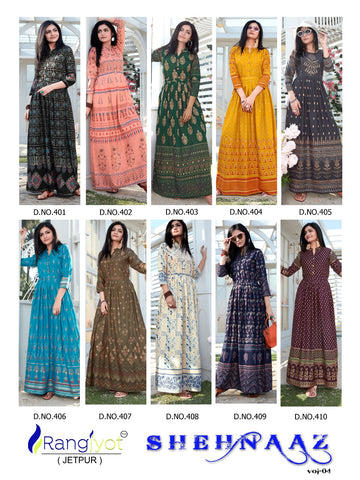 Rangjyot Presents Shehnaaz Vol 4 Fancy Designer Kurtis