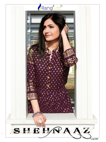 Rangjyot Presents Shehnaaz Vol 4 Fancy Designer Kurtis