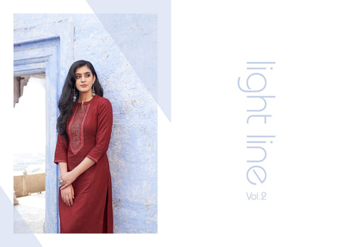 Rangoon Presents Light Line Vol 2 Linen Daily Wear Kurtis Collection