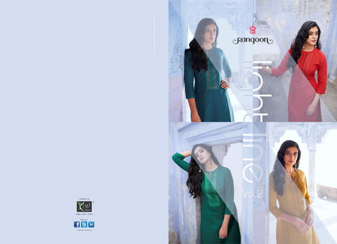 Rangoon Presents Light Line Vol 2 Linen Daily Wear Kurtis Collection