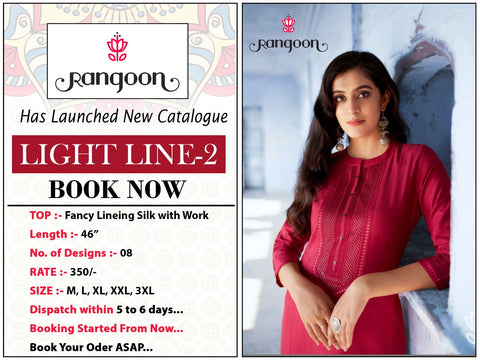 Rangoon Presents Light Line Vol 2 Linen Daily Wear Kurtis Collection