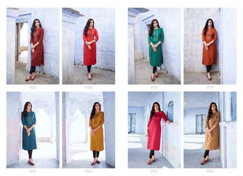 Rangoon Presents Light Line Vol 2 Linen Daily Wear Kurtis Collection