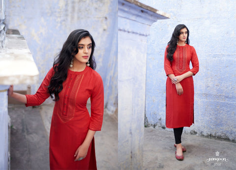 Rangoon Presents Light Line Vol 2 Linen Daily Wear Kurtis Collection