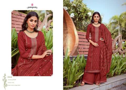 Rangoon Launched Tyohaar Jam Silk Embroidery Work Fancy Designer Kurtis Collection And Plazzo