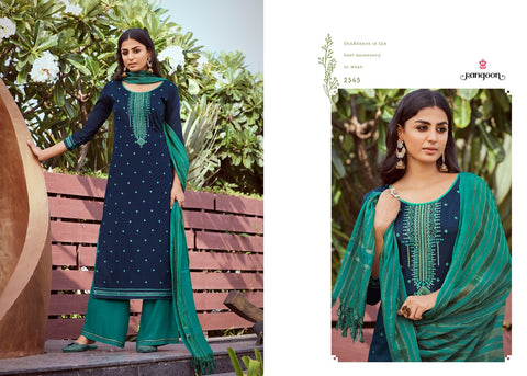 Rangoon Launched Tyohaar Jam Silk Embroidery Work Fancy Designer Kurtis Collection And Plazzo