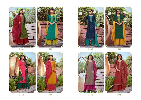 Rangoon Launched Tyohaar Jam Silk Embroidery Work Fancy Designer Kurtis Collection And Plazzo