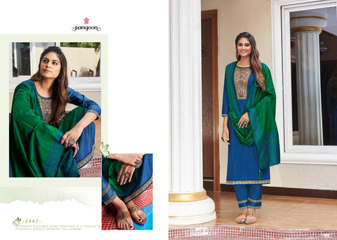 Rangoon Presents Rajdhani Silk Fancy Designer Salwar Suits