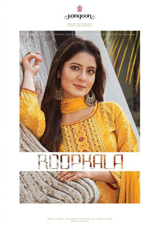 Ranggon Presents Roopkala Rayon Slub Long Type Fancy Designer Kurtis Collection