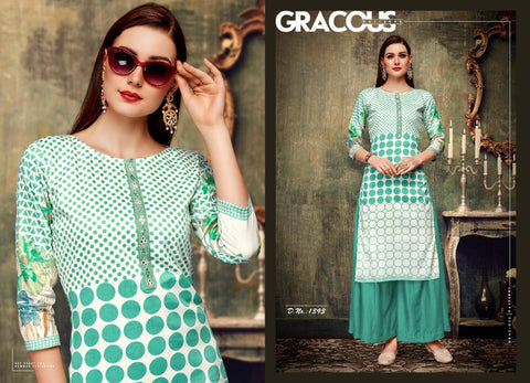 Rani Trendz Presents Rayon Printed Fancy Designer Kurtis Collection